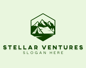 Mountain Camping Tent  logo design