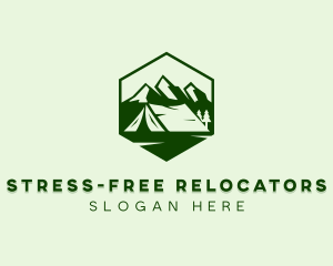 Mountain Camping Tent  logo design