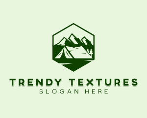 Mountain Camping Tent  logo design