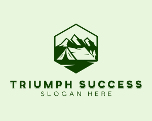 Mountain Camping Tent  logo design