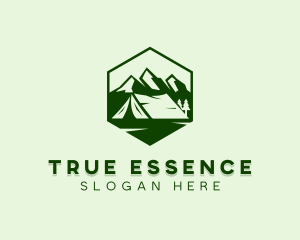 Mountain Camping Tent  logo design