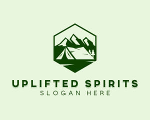 Mountain Camping Tent  logo design