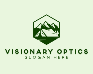 Mountain Camping Tent  logo design