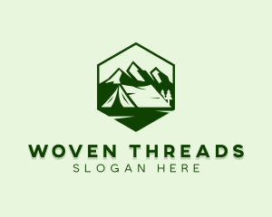 Mountain Camping Tent  logo design