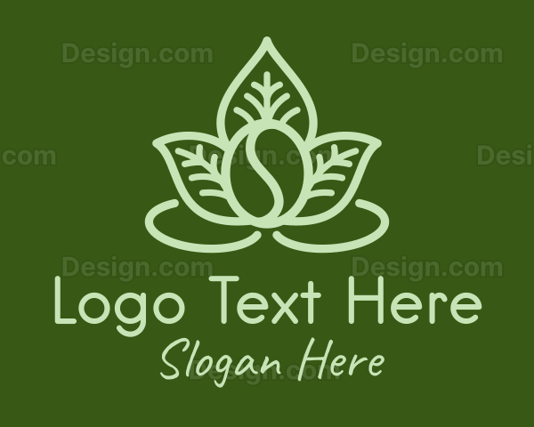 Coffee Bean Leaves Logo