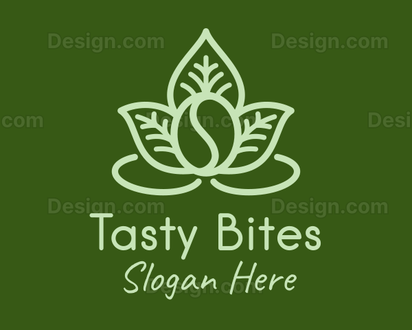 Coffee Bean Leaves Logo