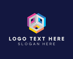 3D Multicolor Squares logo