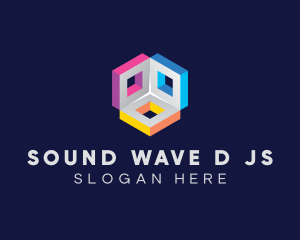 3D Multicolor Squares logo design