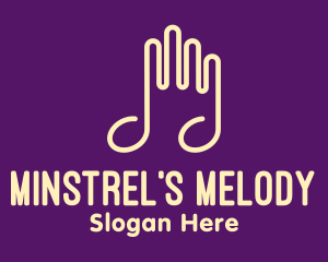 Musical Note Hands logo design