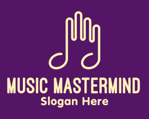 Musical Note Hands logo design