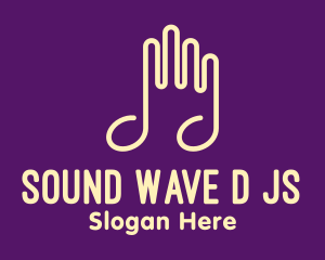 Musical Note Hands logo design