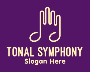 Musical Note Hands logo design