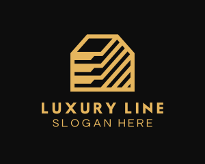 Abstract Line Housing logo design