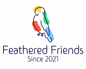 Wild Parakeet Bird logo
