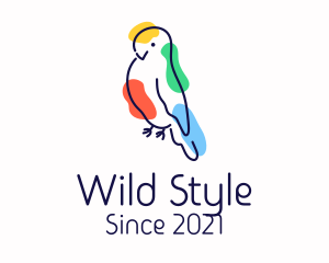 Wild Parakeet Bird logo design