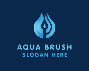 Water Droplet Aqua logo design