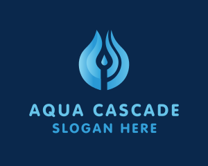 Water Droplet Aqua logo design