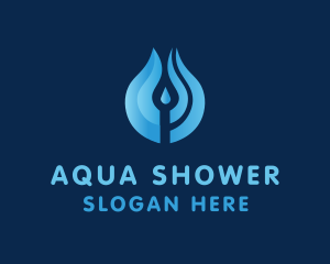 Water Droplet Aqua logo design