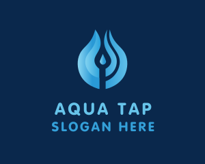 Water Droplet Aqua logo design