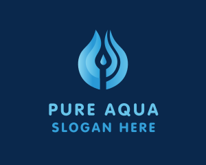 Water Droplet Aqua logo design