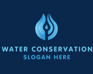 Water Droplet Aqua logo