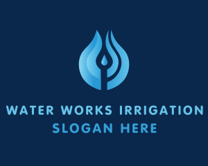 Water Droplet Aqua logo design