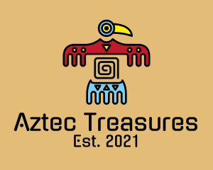 Aztec Bird Cave Drawing logo