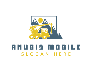 Mobile Crane Trucking logo design