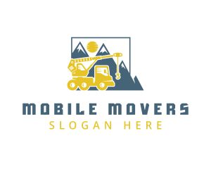 Mobile Crane Trucking logo design