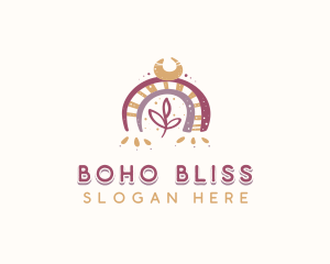 Crescent Boho Rainbow logo