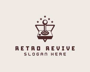 Retro Game Joystick logo design