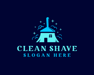 Cleaning Broom Sanitation logo design