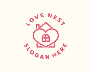 Heart House Love logo design