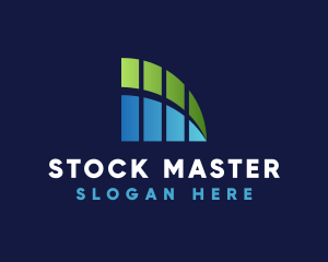 Stocks Graph Finance logo design