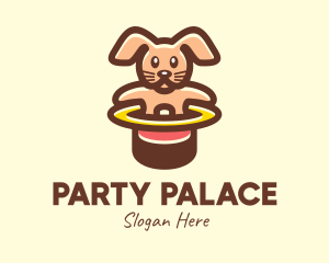 Cute Rabbit Hat Party logo design