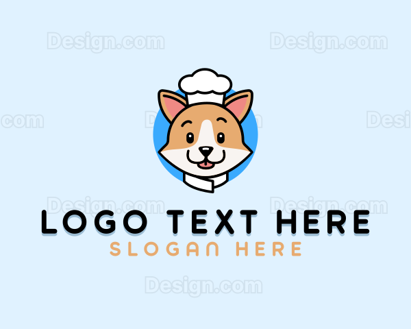 Corgi Dog Chef Logo