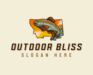 Montana Outdoor Fishing logo design