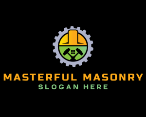 Hammer Hat Masonry logo design