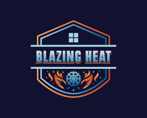 HVAC Heating Cooling logo design