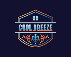 HVAC Heating Cooling logo design