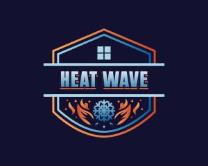 HVAC Heating Cooling logo design