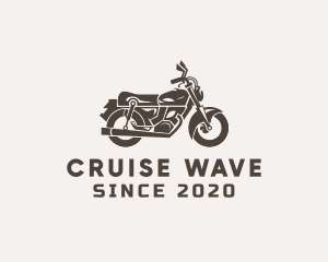 Cool Retro Motorbike logo