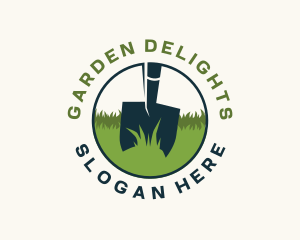 Grass Lawn Shovel logo design