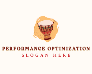 African Drum Instrument logo design