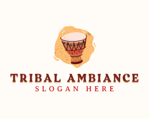 African Drum Instrument logo design