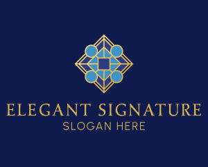 Elegant Geometric Jewelry logo design