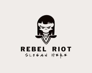Skull Punk Woman logo