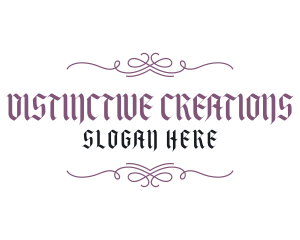 Gothic Banner Wordmark logo design