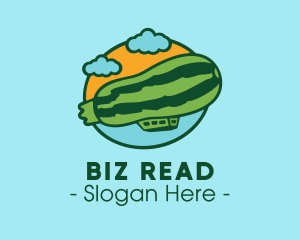 Zucchini Airship Zeppelin logo design