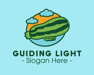 Zucchini Airship Zeppelin logo design